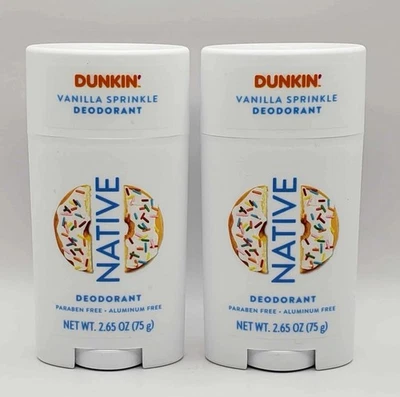 Desodorante Nativo Dunkin' Vainilla Sprinkle, 2,65 oz EDICIÓN LIMITADA Lote de 2 Foto 1 de 4