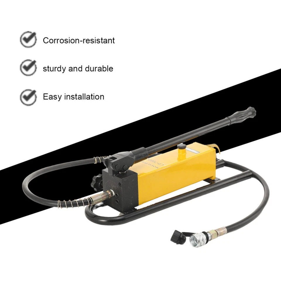 Manual Hydraulic Hand Pump Single Acting Hydraulic Cylinder 1500cc 10000psi - Image 1 of 4