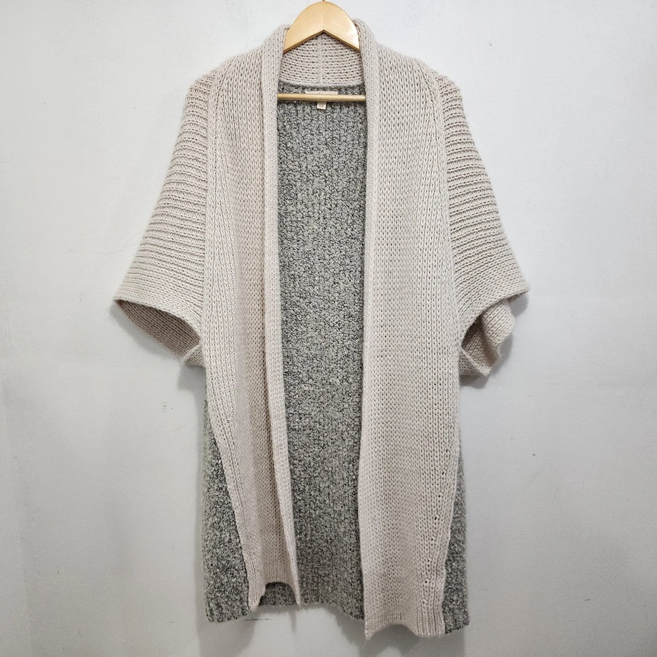 Cárdigan de mujer Elan Cliff de gran tamaño tejido boucle abierto largo midi elástico O/S Foto 1 de 4