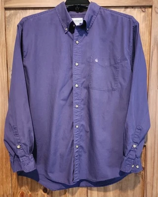 Camisa Carhartt S225 manga larga de algodón con botones para hombre talla XL púrpura Foto 1 de 4