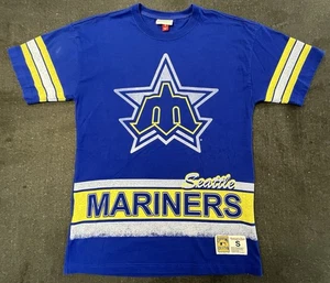 Seattle Mariners Mitchell & Ness T-Shirt Men’s Small Cooperstown 80’s Throwback - Picture 1 of 7