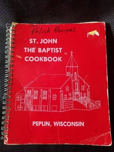 St John The Baptist Church Cookbook Peplin Wisconsin Vintage - Picture 1 of 7