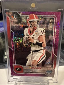 2025 Bowman Chrome U • Gunner Stockton • Pink Mini Diamond /225 🔥 Georgia - Picture 1 of 4