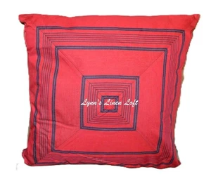ALMOHADA RALPH LAUREN San Luca / Seychelles Roja NUEVA 20" X 20" - Imagen 1 de 6