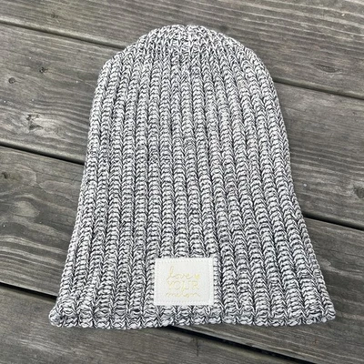 Love Your Melón Gorro Tejido Blanco y Negro Moteado Sombrero Slouch Para Mujer De Gran Tamaño Foto 1 de 4