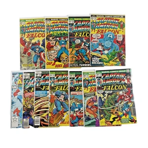 Capitán América #106-300 (Marvel, 1968) Lote de 15 Mayormente Bronce Temprano - Imagen 1 de 12