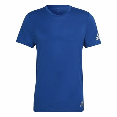 Camiseta de Manga Corta Hombre Adidas Run It  Azul - Imagen 1 de 4