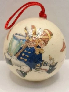  Adorno de Navidad vintage de papel maché Gisela Graham SE17 hecho en Londres  - Imagen 1 de 7