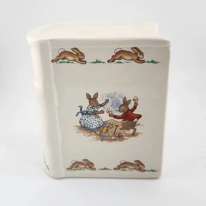 Royal Doulton 1936 Bunnykins Book Bank U.K. 4 3/8" - Picture 1 of 5