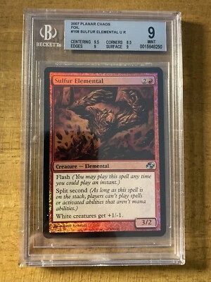 MTG✨SULFUR ELEMENTAL FOIL✨Planar Chaos BGS 9 MINT 2007 UNCOMMON Creature POP 1 ! - Image 1 of 2