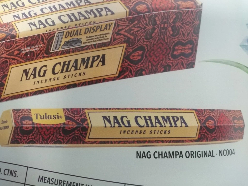 Tulasi Nag champa Original incense sticks/Agarbati [6 Pack of 15 Gms ]120 sticks - Image 1 of 1