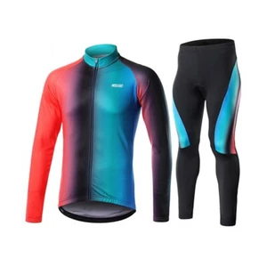 Conjunto de jersey de ciclismo de lana térmica de invierno para hombre Pantalones de bicicleta de montaña Trajes de bicicleta - Imagen 1 de 20
