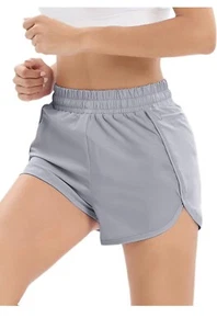 Women Athletic Shorts Elastic High Waisted QuickDry Mesh Liner Zip Pocket SIze S - Picture 1 of 5