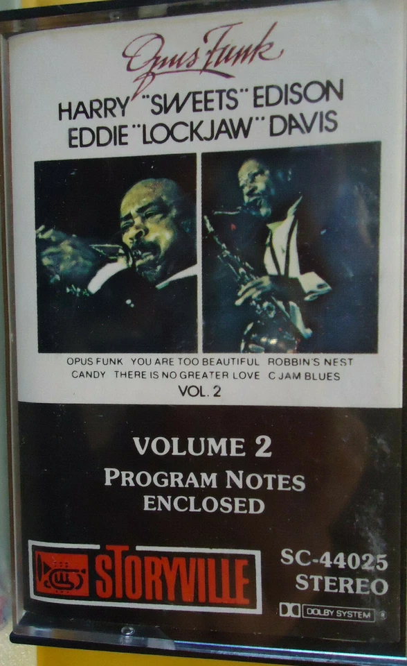 HARRY "Sweets"" EDISON / EDDIE "Lockjaw" DAVIS - Cassette Tape 1978 Canada - Image 1 of 1