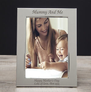 Personalised Silver 5x7 Mummy & And Me Photo Picture Frame Mothers Day Gifts Mum