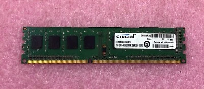 1 X 2GB CRUCIAL PC3-10600 DDR3-1333 NON-ECC MEMORY - CT25664BA1339.8FH - Image 1 of 2