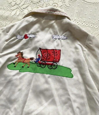 Camisa Vaquera Bebé Niño Pequeño 2T Extremadamente Linda y Rara Abotonada, Verdadera De Colección Años 70 80 Foto 1 de 4