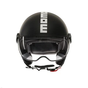 CASCO MOMO FGTR CLASSIC MONO MATT BLACK/WHITE Trasporto veloce libero - Foto 1 di 3