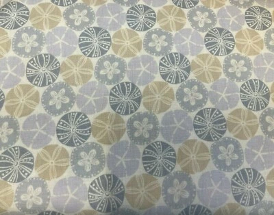 RJR FABRICS - SPLASH #2218-003 - SAND DOLLARS - GRAY -- BY THE YARD - Image 1 of 2