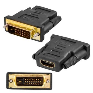 HDMI auf DVI Adapter - 24+1 Kontakte vergoldet HDMI A Buchse zu DVI Stecker - Bild 1 von 6