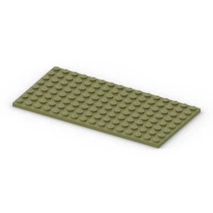 Lego 1x Platte 8x16 plate 92438 olive green - Bild 1 von 1