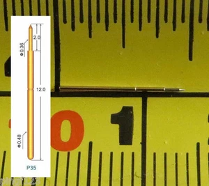 P Φ0.0189"" OAL 0.472"" Pogo Spring Prueba Pin Punta de Lanza - Imagen 1 de 3