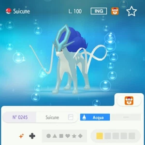 Suicune Shiny 6 IV 31 100% Legit Livello 100 Competitivo Pokemon Home All Gen - Afbeelding 1 van 1