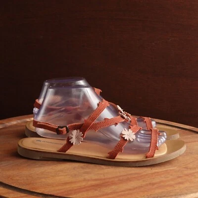 Sandalias El Naturalista WMS TALLA EU 41 US 10 Rojo Tulipán Cuero Floral Zapatos Confort Foto 1 de 4