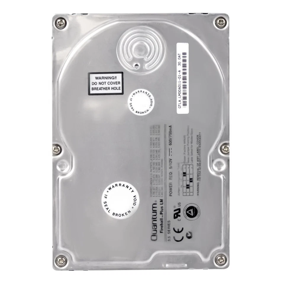 Hard Drive Quantum Fireball Plus LM LM30A011 30GB 7200RPM 2MB ATA 3.5'' Inch - Image 1 of 3