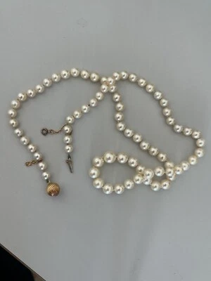 6479- Collana di perle Akoya a caduta chiusura oro giallo - Immagine 1 di 3