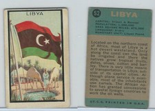 1963 Topps, Flag Midgee Cards, #52 Libya