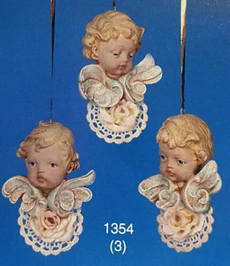 Scioto S-1354 Ceramic Slip Mold 3 Cherub Bust Ornaments 4 Inch Decorative - Picture 1 of 10