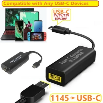 USB Type C to Laptop PD Power Charger Adapter Charging Cable for Thinkpad Lenovo - Image 1 of 4