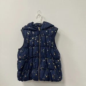 GYMBOREE Flight of Fancy Hooded Star Puffer Vest Girl M - Picture 1 of 3