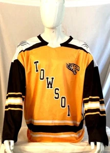 Towson University Tigers 25 Yellow Ice Hockey Jersey Size Medium 100% Polyester - Bild 1 von 4