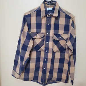Camicia Fieldmaster Medium Uomo Buffalo a scacchi bottoni effetto invecchiato manica lunga - Foto 1 di 12