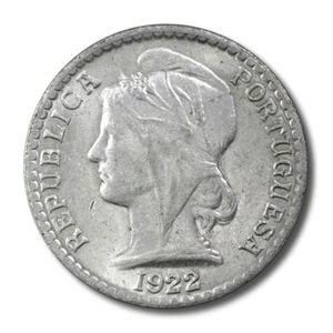 Angola Portuguese 50 Centavos 1922 About Uncirculated KM-65 - Picture 1 of 2
