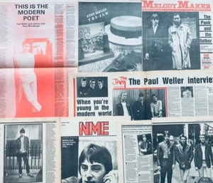 THE JAM PAUL WELLER 1977 - 1983 UK Magazine CLIPPINGS Cuttings MOD PUNK - Imagen 1 de 9