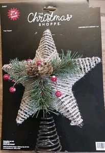 NEW The Christmas Shoppe Rustic Star Tree Topper Woodland 4'-6' Tree - Picture 1 of 4