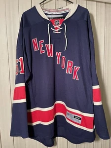 NHL Reebok Alternate Jersey - #61 RICK NASH New York Rangers Navy Blue  XX-Large - Picture 1 of 5