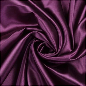 CHARMEUSE SATIN - EGGPLA -  Fabric Wedding Dress Fashion Crafts Costumes By Yard - Picture 1 of 1