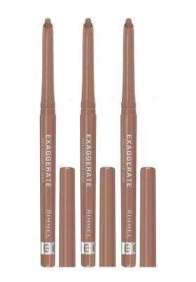 3 RIMMEL EXAGGERATE FULL COLOUR LIP LINER 030 NATURAL NEW  LOT OF 3 LINERS - Image 1 of 2