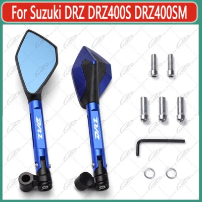 Blue For Suzuki DRZ DRZ400S DRZ400SM Motorcycle CNC Accessories Rearview Mirrors Foto 1 de 3
