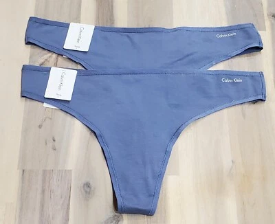 Calvin Klein хлопок форма стринги нижнее белье QD3643 - кремень камень 2 упаковки размер большой - Изображение 1 из 4