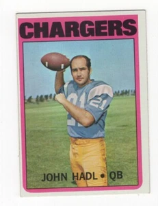 1972 TOPPS FOOTBALL JOHN HADL SAN DIEGO CHARGERS #15 - Bild 1 von 2