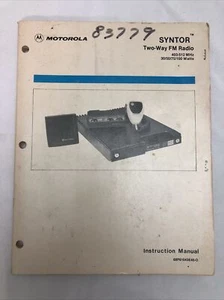 Motorola Syntor Two-Way FM Radio Manual 68P81043E45-O - Picture 1 of 7