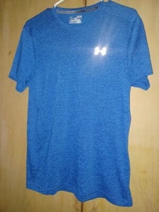threadborne fitted under armour blue shirt boys MD/M/M Heatgear - Picture 1 of 2