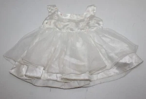 Conjunto Build A Bear Blanco Vestido de Boda Flores Princesa Elegante Brillante Talla Regular - Imagen 1 de 4