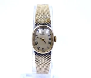 Vintage Ladies OMEGA AA-5323 10K Gold Filled Mesh Cal. 485 17J Winding Watch - Picture 1 of 10
