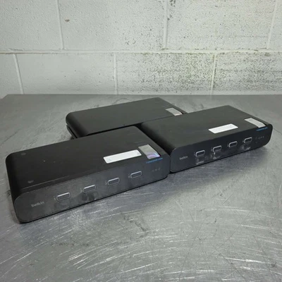 Lot of 3 Belkin F1DN204KVM-UNN4 Universal Secure 4Port DualHead KVM WO/CAC PP4.0 - Image 1 of 4